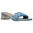 Blue Size 10 SOBEYO Women's Strappy Low Clear Heels Sandals Braided