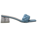 Blue Size 9 SOBEYO Women's Strappy Low Clear Heels Sandals Braided
