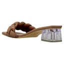 Tan Size 10 SOBEYO Women's Strappy Low Clear Heels Sandals Braided