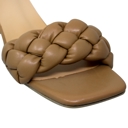 Tan Size 10 SOBEYO Women's Strappy Low Clear Heels Sandals Braided