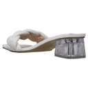 White Size 8 SOBEYO Women's Strappy Low Clear Heels Sandals Braided