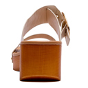 White Size 9 Slide Double Buckle Adjustable Straps Platform Sandals