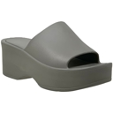 Gray Size 5 SOBEYO Women's One Band Slide Wedge Platform Sandals