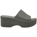 Gray Size 8 SOBEYO Women's One Band Slide Wedge Platform Sandals