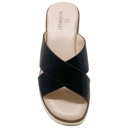 Black Size 11 SOBEYO Women's Criss Cross Platform Sandals Striped Sole Accent