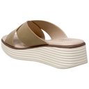 Tan Size 7 SOBEYO Women's Criss Cross Platform Sandals Striped Sole Accent