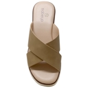 Tan Size 7 SOBEYO Women's Criss Cross Platform Sandals Striped Sole Accent