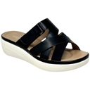 Black Size 5 SOBEYO Women's Platform Sandals Strappy Buckle Accent