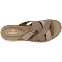 Nude Size 6 SOBEYO Women's Platform Sandals Strappy Buckle Accent