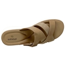 Tan Size 5 SOBEYO Women's Platform Sandals Strappy Buckle Accent