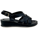 Black Size 7 SOBEYO Women's Strappy Wedge Sandals Footbed Cushion Sling Back