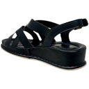 Black Size 9 SOBEYO Women's Strappy Wedge Sandals Footbed Cushion Sling Back