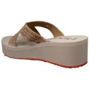 Gold Size 5.5 Women's Rhinestone Crisscross Strap Slide Wedge Sandals