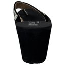Black Size 7 Women's Rhinestone Wedge Flip Flops Sparkling Beaded Strap
