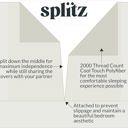  Splitz® UltraSoft Blanket for Couples, Pet Owners & Co-sleeping Families