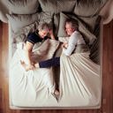 King Coastal Ivory Splitz® UltraSoft Blanket for Couples, Pet Owners & Co-sleeping Families