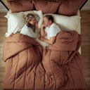 Queen Sunset Clay Splitz® Oversized Comforter for Couples, Pet Owners & Co-sleeping Families