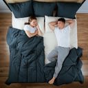 Queen Watercolor Splitz® Oversized Comforter for Couples, Pet Owners & Co-sleeping Families