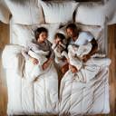 King Coastal Ivory Splitz® Oversized Comforter for Couples, Pet Owners & Co-sleeping Families