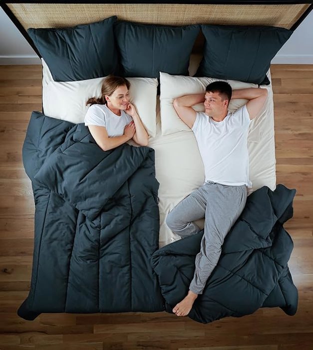 Splitz® Oversized Comforter for Couples, Pet Owners & Co-sleeping Families