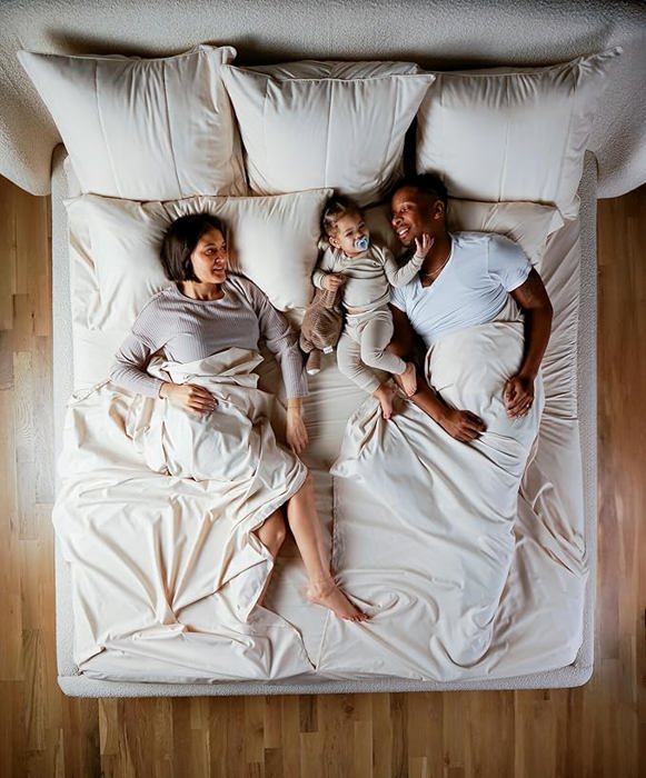 Splitz® CoolTouch 2000TC Sheet Set for Couples, Pet Owners & Co-sleeping Families