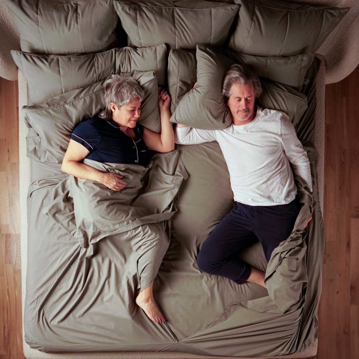 Splitz® CoolTouch 2000TC Sheet Set for Couples, Pet Owners & Co-sleeping Families