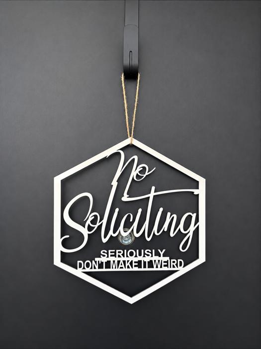 No Soliciting Sign. Front door sign. Entryway Sign. Funny door sign. 