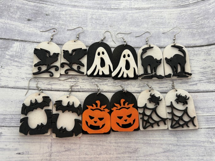 Halloween Earrings. Fall Earrings. Pumpkins. Ghosts. Bats. Spiders. Halloween Jewelry