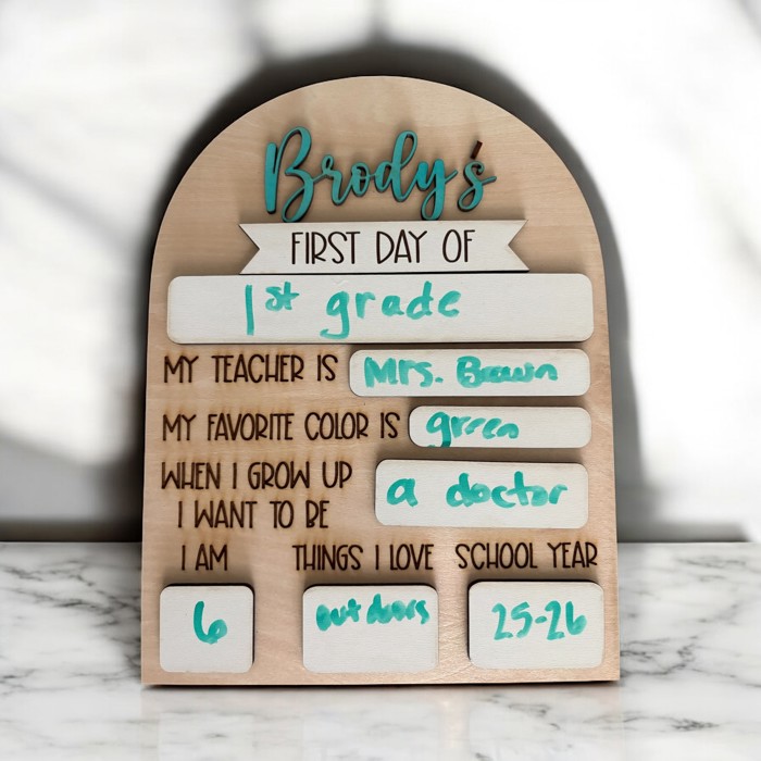 First day of school sign. Reusable board. Last day of school sign. Back to school