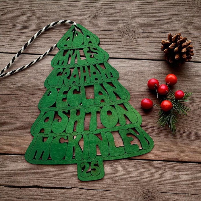 Family Ornament. Personalized Tree Ornament. Custom Ornament. Family Names. Personalized Christmas Gift.