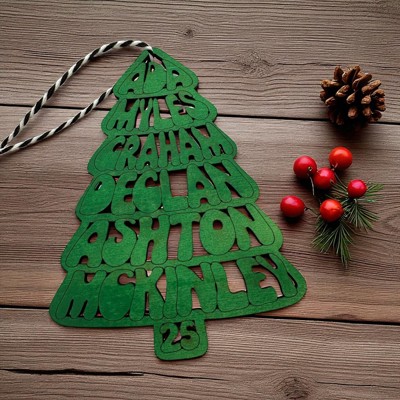 Family Ornament. Personalized Tree Ornament. Custom Ornament. Family Names. Personalized Christmas Gift.