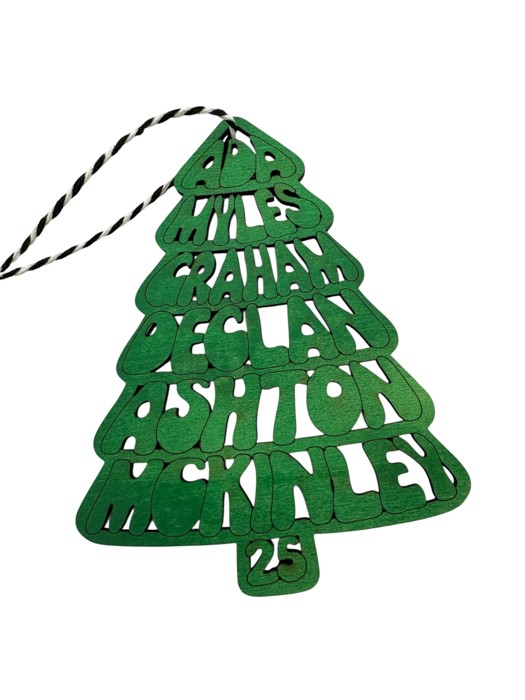 Family Ornament. Personalized Tree Ornament. Custom Ornament. Family Names. Personalized Christmas Gift.