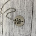 Silver Birth flower bouquet necklace. Mother's Day Gift. Personalized. Custom Necklace.