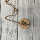 Rose gold Birth flower bouquet necklace. Mother's Day Gift. Personalized. Custom Necklace.