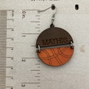  Basketball Personalized Earrings. Basketball Earrings. Personalized Gift. 