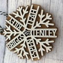  Personalized Snowflake Ornament. Family Name Ornament. Personalized Christmas Gift. 