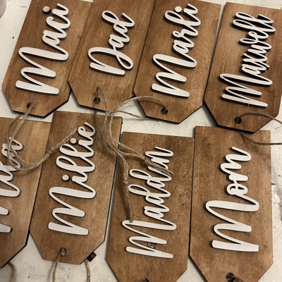 Stocking Tags to hang. Christmas Tags. Personalized Christmas Gift. Tags for stockings.