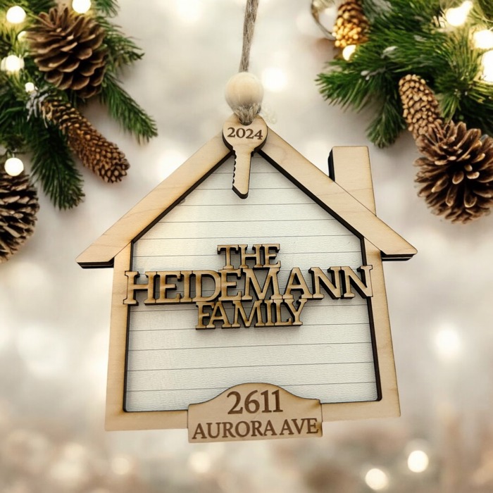 New Home Ornament. Personalized Home Ornament. Personalized Christmas Gift. Gift for new home owner