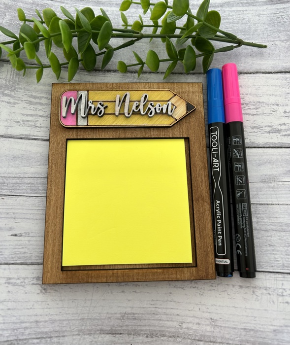 Personalized Post It Note holders. Teacher Gift. Personalized Gift. Teacher Appreciation