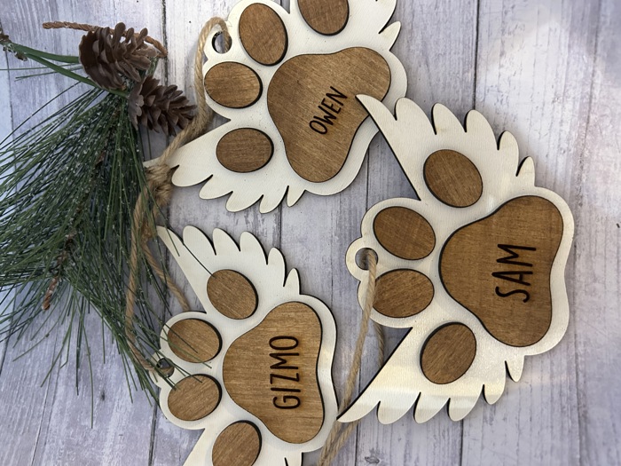 Memorial Paw Ornament. Loss of Pet Gift. Christmas Ornament. Christmas Gift. Pet Memorial 