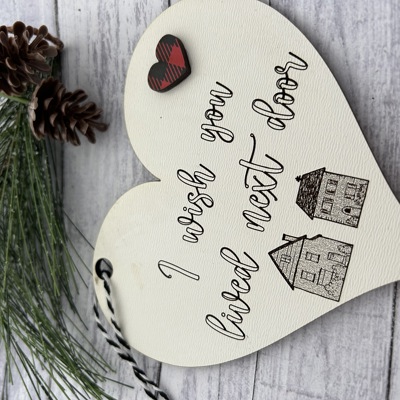 Neighbor Ornament. Gift for her. Christmas Ornament.