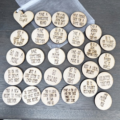 Date Night Ideas | Reusable tokens I Date night Tokens I Valentine's Day Gift
