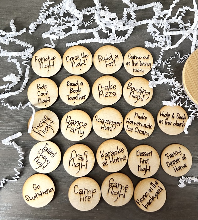 Family Date Night Tokens. Valentines day gift. Gift for family.