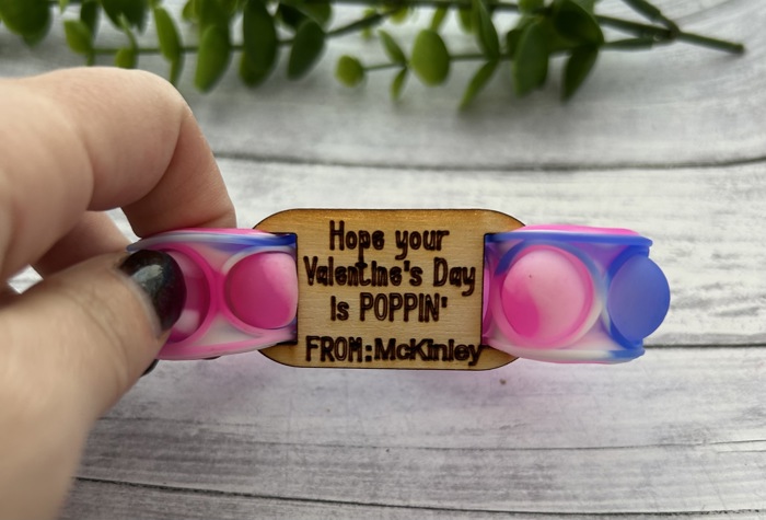 Valentine's Class Set / Pop it bracelets / Valentines Gift / Class set Valentines