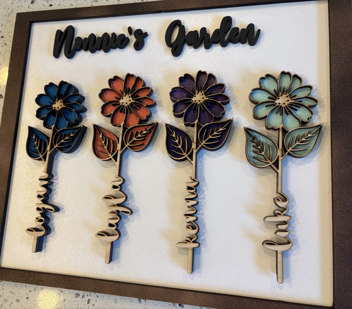Mother's Gift. Flowers for mom. Grandma gift. Gift for her. Flower art. Mother's Day Gift. Personalized Christmas gift. 