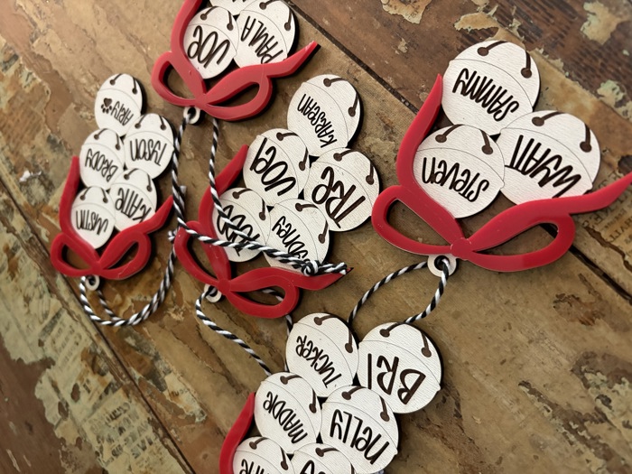 Personalized Ornament. Christmas Bells. Up to 10 names. Personalized Christmas gift. Family Name Ornament.