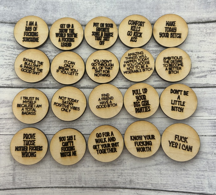 Mildly Inappropriate Affirmations. Reusable Affirmation Dish. Christmas Gift.