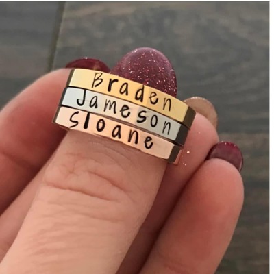 Personalized Stackable Rings / Layer rings / Name rings / Personalized Christmas Gift