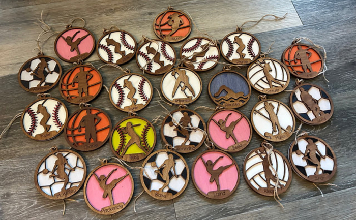 Sports Ornaments. Personalized Christmas Gift. Personalized Ornament. 