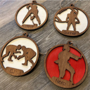 karate Sports Ornaments. Personalized Christmas Gift. Personalized Ornament. 